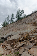 Mountains of the Altai territory and the Katun river