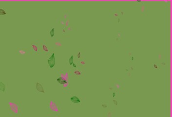 Light Pink, Green vector doodle layout.
