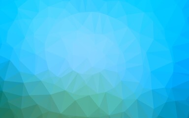 Obraz premium Light Blue, Green vector abstract polygonal layout.