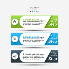 Design squares are used to present ideas and processes in business education. vector infographic.
