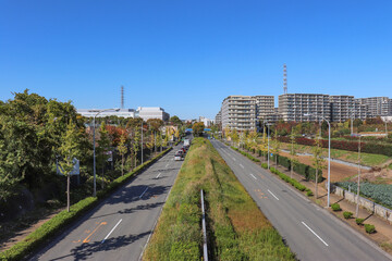 都筑ふれあいの丘の街並み（神奈川県横浜市都筑区）