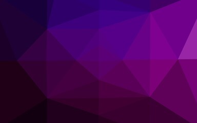 Obraz premium Dark Purple vector triangle mosaic cover.