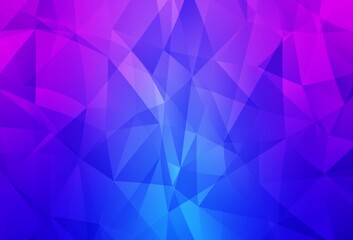 Light Pink, Blue vector polygonal template.