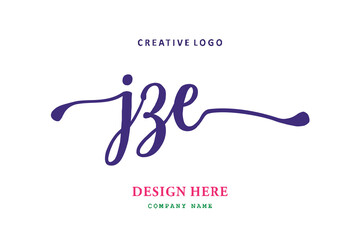 Fototapeta na wymiar JZE lettering logo is simple, easy to understand and authoritative