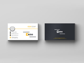Creative and Clean Double-sided Business Card Template. Flat Design Vector Illustration. Simple Stationery Design Layout