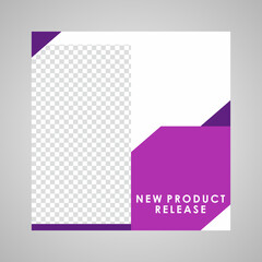 Set of Editable minimal square banner template. Suitable for social media post and web internet ads. Vector illustration with photo college.