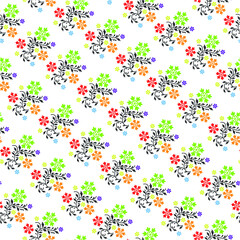 seamless pattern with flowers