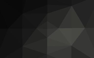 Fototapeta premium Dark Black vector triangle mosaic template.