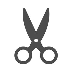 scissors silhouette vector icon isolated on white. scissors icon for web, mobile apps, ui design and print