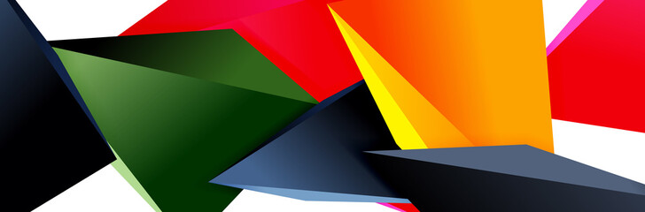 Triangle mosaic abstract background, 3d triangular low poly shapes. Geometric vector illustration for covers, banners, flyers and posters and other
