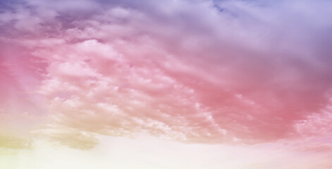 Abstract sunset sky with clouds, beautiful by nature.