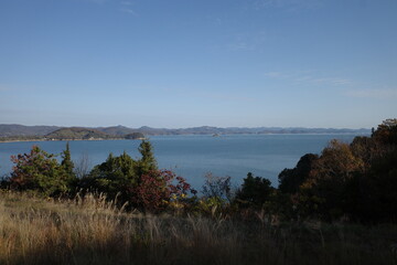 日本の岡山の前島の美しい風景