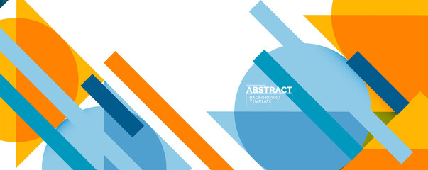 Simple circles and triangles abstract background. Vector illustration for covers, banners, flyers and posters and other designs