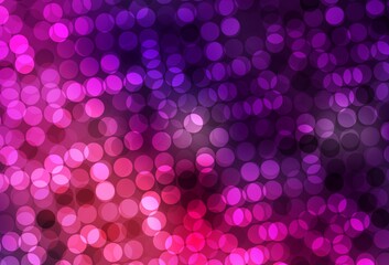 Dark Pink vector pattern with spheres.