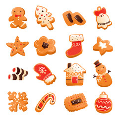Super Cute Gingerbread Christmas Cookies Set