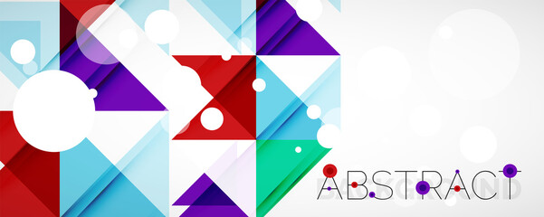 Set of vector triangle geometric backgrounds. Vector illustration for covers, banners, flyers and posters and other designs