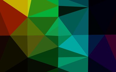 Obraz premium Dark Multicolor, Rainbow vector triangle mosaic texture.