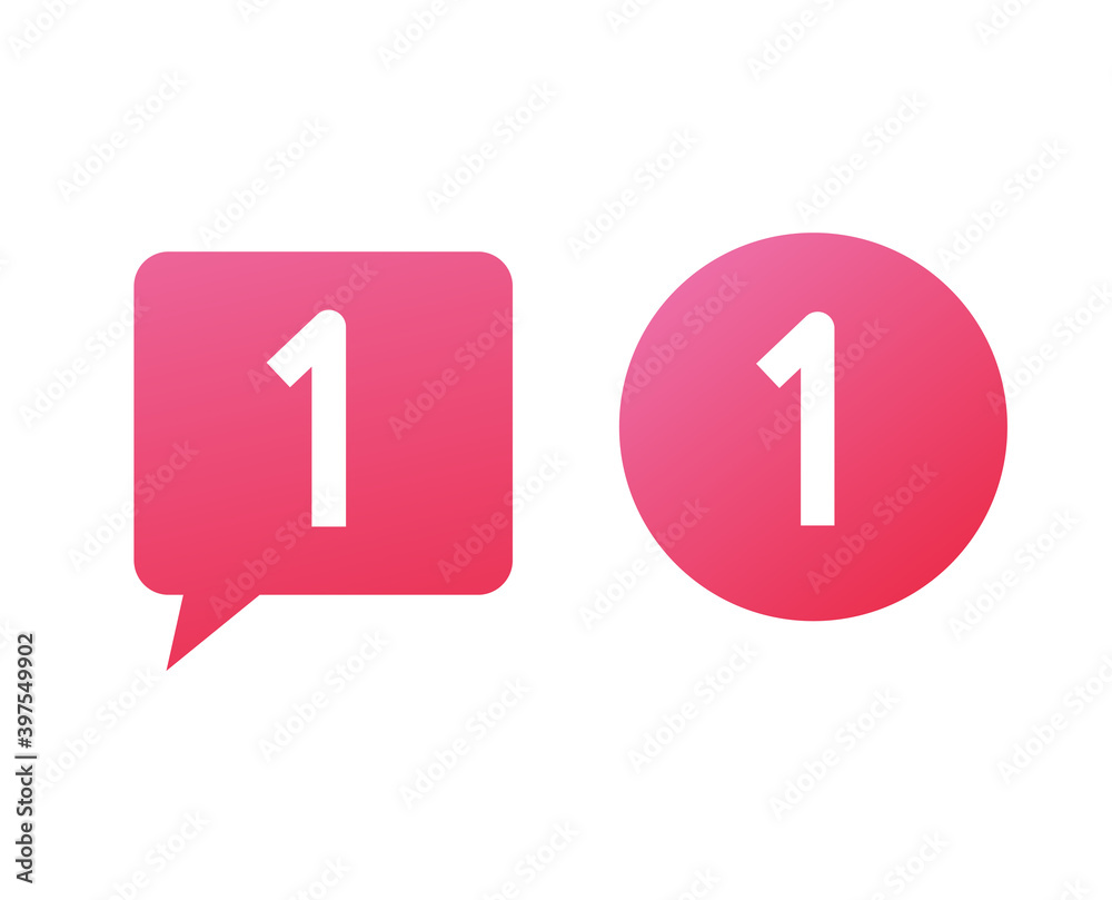 Poster new message notice for inbox or unread ui badge element design vector, idea of reminder incoming soc