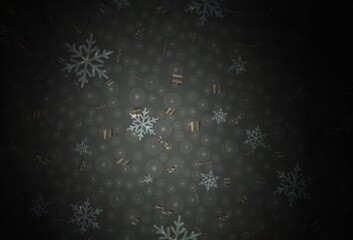 Dark Gray vector backdrop in holiday style.