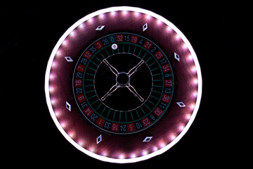 Roulette table close up at the Casino - 397549993