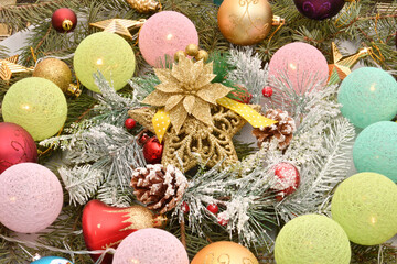 Colorful Christmas garland