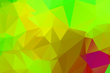 Green vivid abstract geometric background, vector from polygons triangle, mosaic