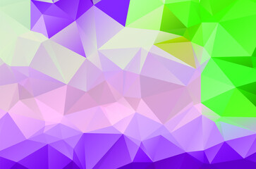 Green vivid abstract geometric background, vector from polygons triangle, mosaic