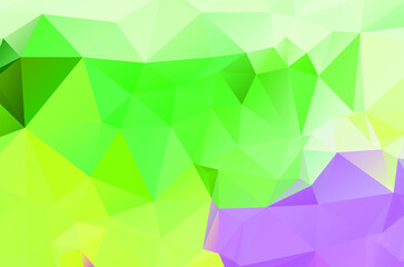 Green vivid abstract geometric background, vector from polygons triangle, mosaic