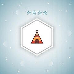 tepee vector icons modern