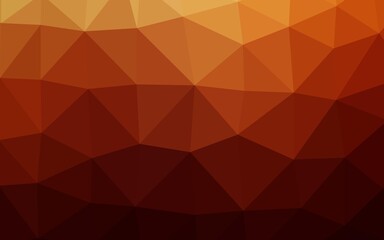 Dark Red, Yellow vector low poly layout.