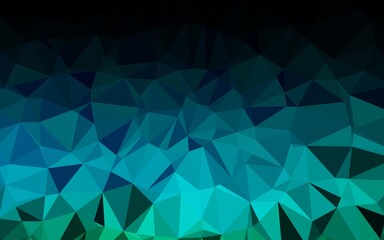 Obraz premium Light Blue, Green vector polygonal pattern.
