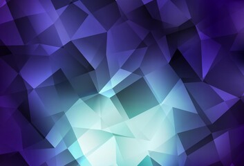 Dark Blue, Green vector abstract mosaic background.