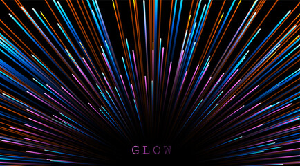 Abstract background neon glow colors.Explosion in universe. Cosmic background for event, party, celebration. Speed of light in galaxy.