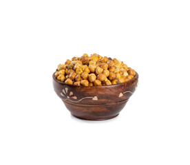 Roasted Chickpea or Dry Gram on White Background