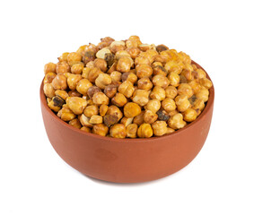 Roasted Chickpea or Dry Gram on White Background