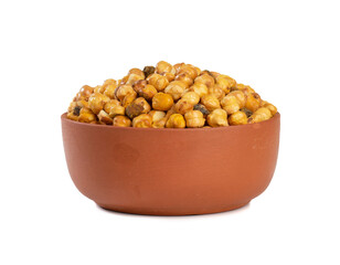 Roasted Chickpea or Dry Gram on White Background