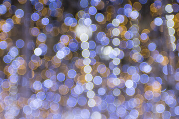 Blur - abstract bokeh circle string lights for background wallpaper