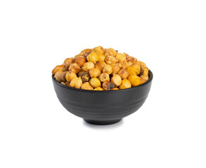 Roasted Chickpea or Dry Gram on White Background