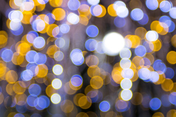 Blur - abstract bokeh circle string lights for background wallpaper