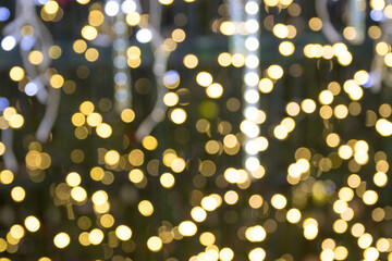 Blur - abstract bokeh circle string lights for background wallpaper