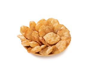 Indian Traditional Street Snack Puri or Gol Gappa on White Background