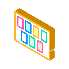 luscher test glyph icon vector illustration color