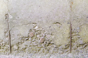 Old dirty destroyed concrete surface. background texture. Horizontal