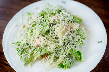 Appetizing salad, healthy food. Fresh fruit