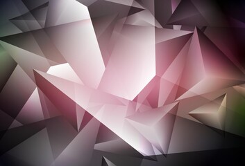Dark Red, Yellow vector template with crystals, triangles.