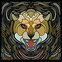 colorfull wildlife vector book cover logo