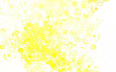 Light Green, Yellow vector natural background with flowers, roses.