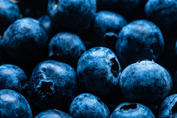 Makro reife frische Blaubeeren 