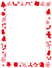 Holiday frame decoration with Christmas elements for Print. Vector illustration. クリスマスイラストのフレーム
クリスマスオーナメントイラスト