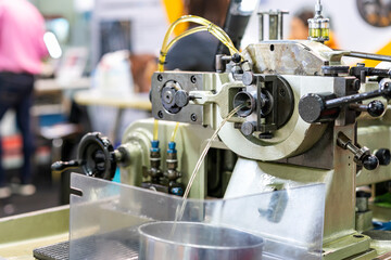 Oil or lubricant flow out of hole discharge gate of wire feeder unit continuous high technology and precision automatic pin or plug making machine for industrial